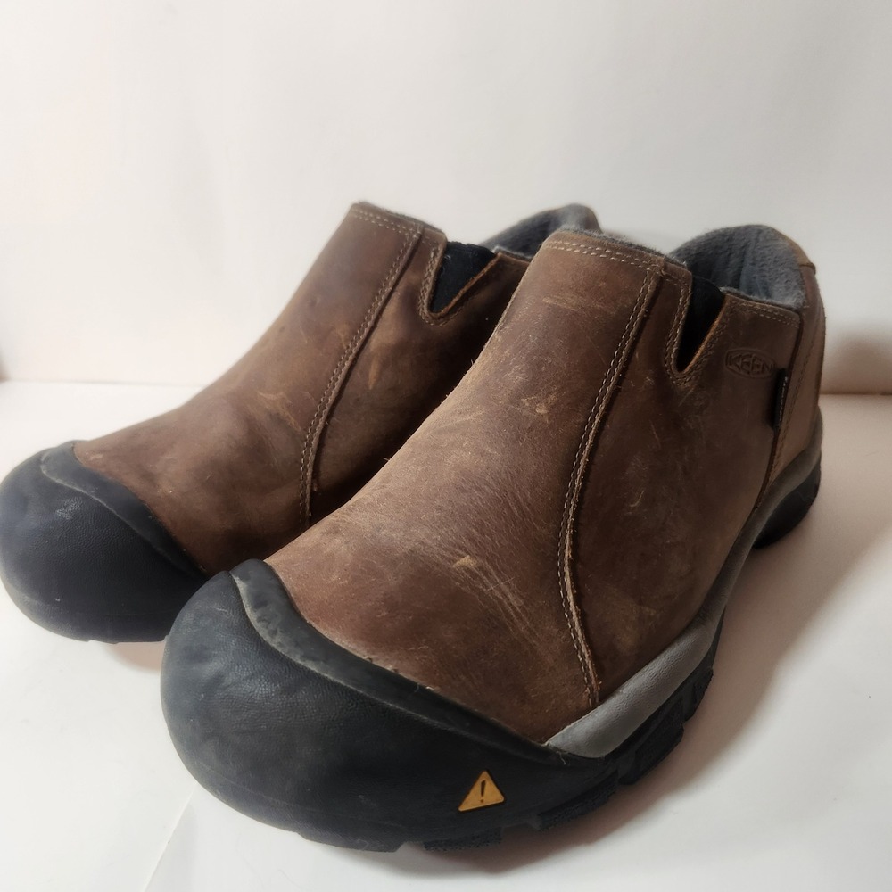 KEEN Brixen Low Waterproof Insulated Slip On Shoes Mens 9 Brown Leather